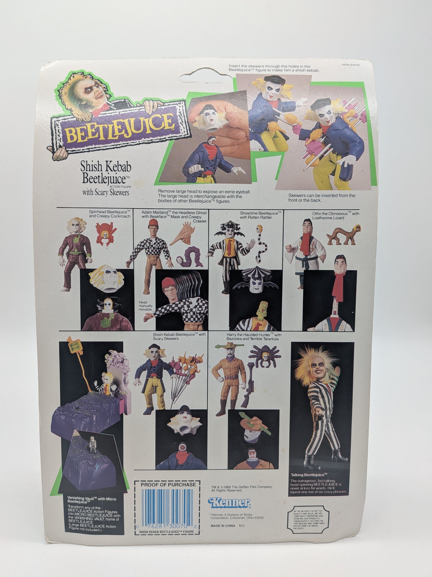 Kenner 1989 Beetlejuice Shish Kebab Beetlejuice with Scary Skewers Action Figure