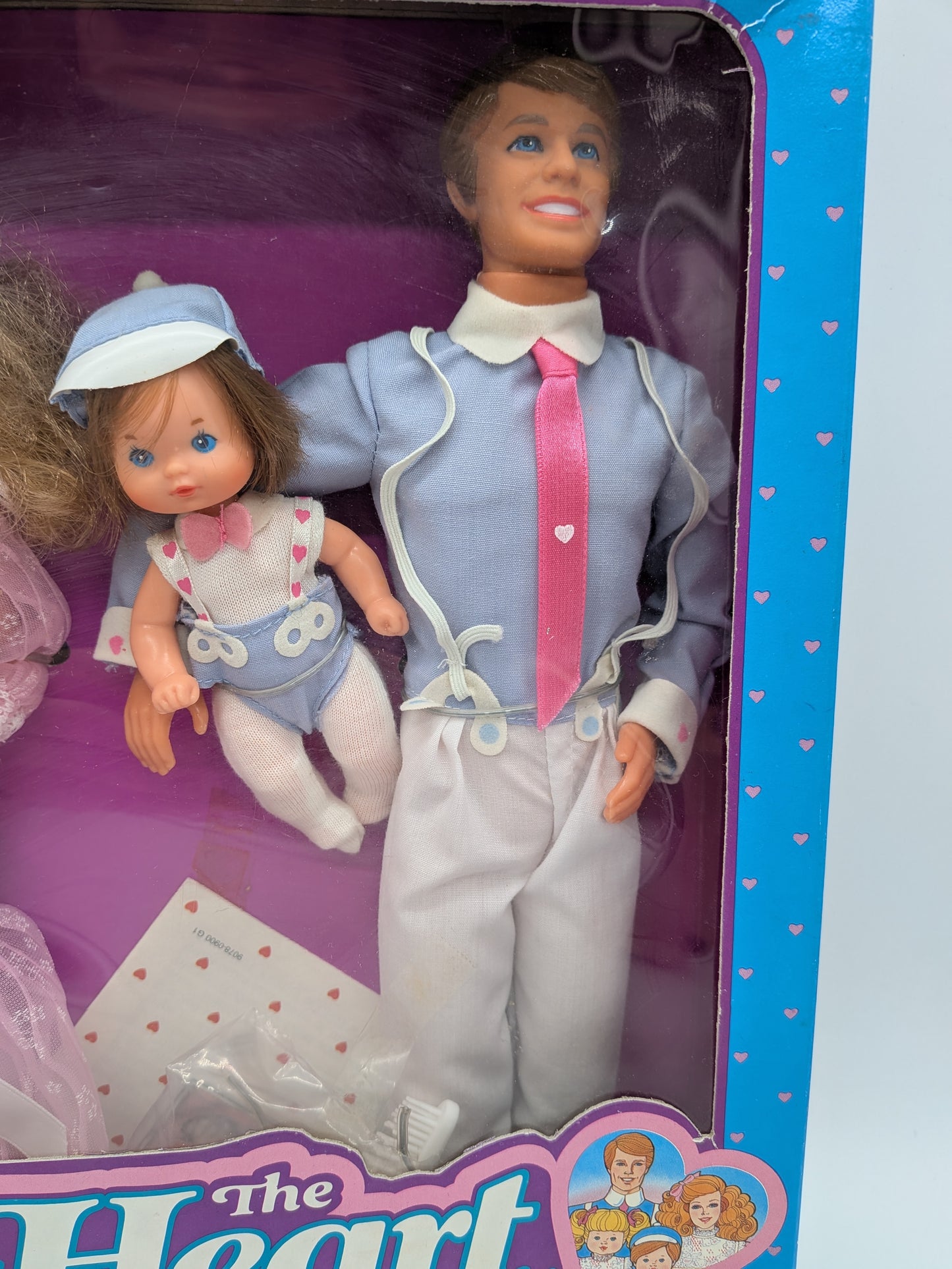 Mattel 1984 Barbie Doll's Friends! The Heart Family Mom, Dad & Babies Doll set