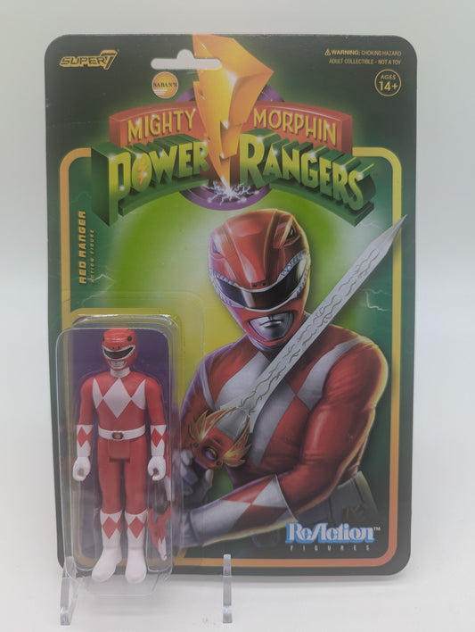 Super 7 ReAction Mighty Morphin Power Rangers Red Ranger Action Figure