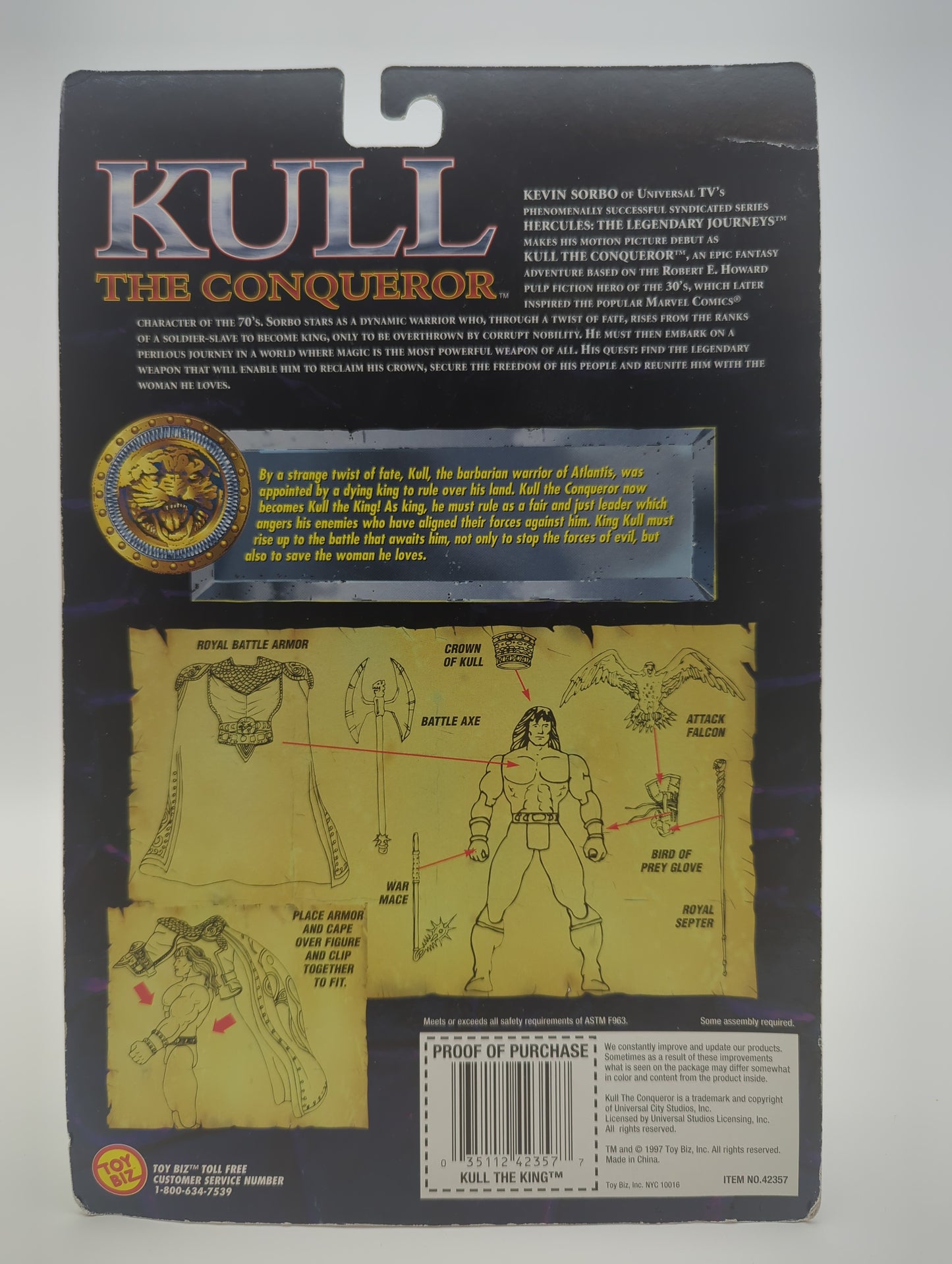 Toy Biz 1997 Kull the Conqueror Kull the King Action Figure