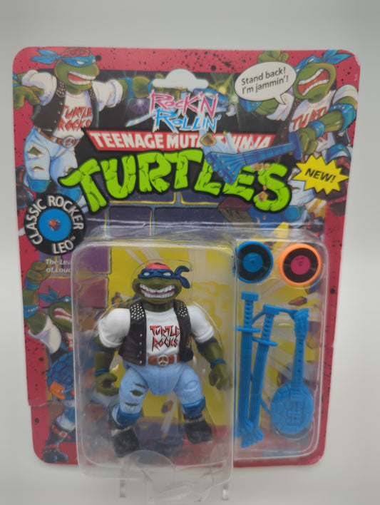 Playmates 1991 Teenage Mutant Ninja Turtles Classic Rocker Leo Action Figure