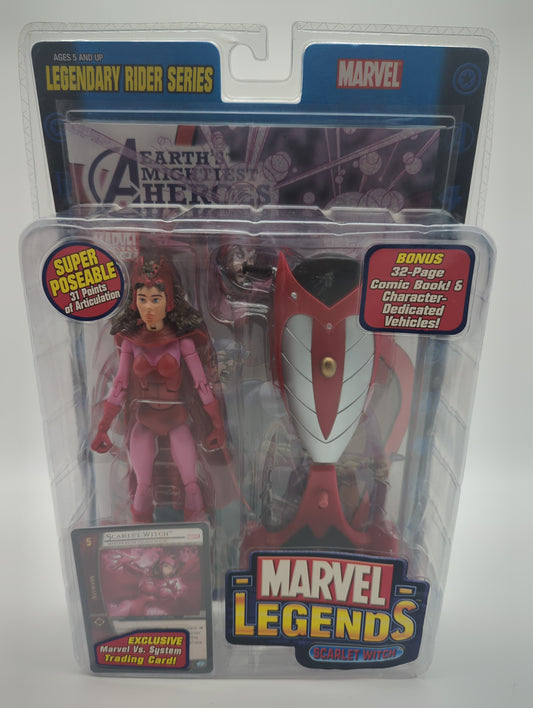 Toy Biz 2005 Marvel Legends Scarlet Witch Action Figure with Trading Card