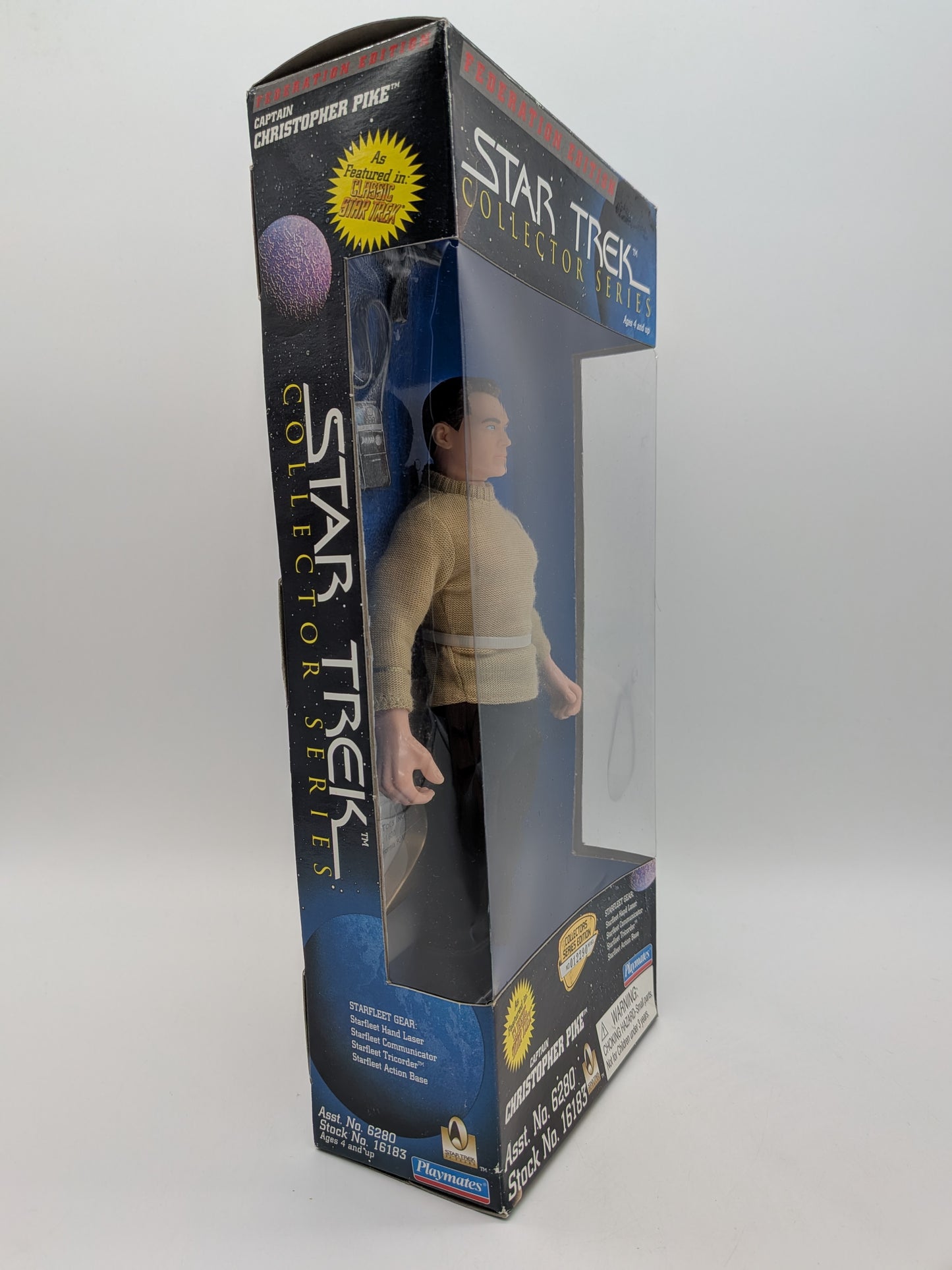 Playmates 1995 Star Trek Collector Series Captain Christopher Pike 9" Action Figure