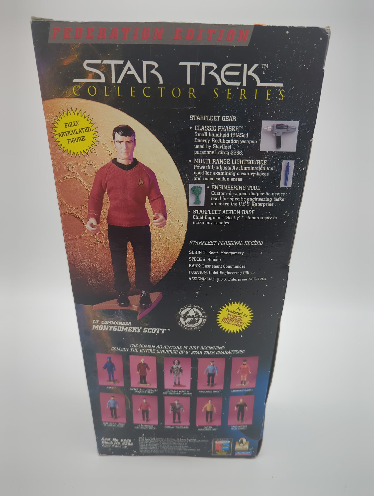 Playmates 1996 Star Trek Collector Series Lt. Commander Montgomery Scott Action Figure