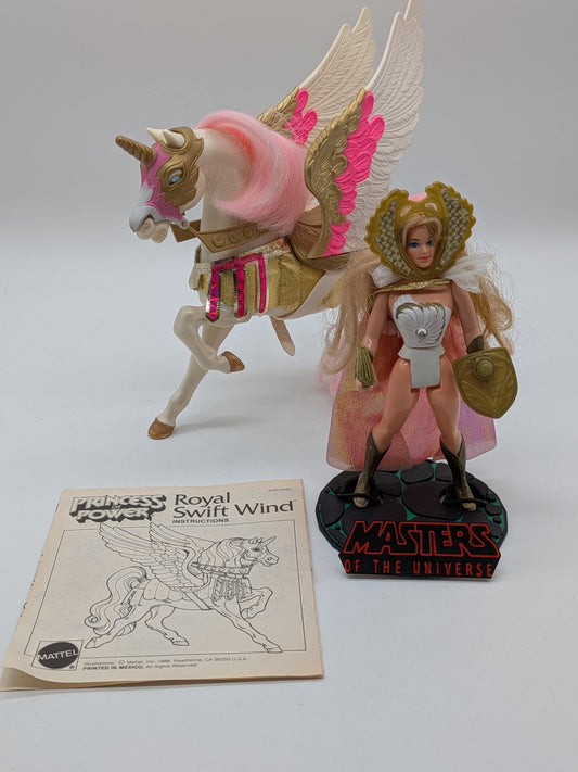 Mattel 1985 Princess of Power She-Ra & Royal Swift Wind Action Figure Set, photo 1 of 9