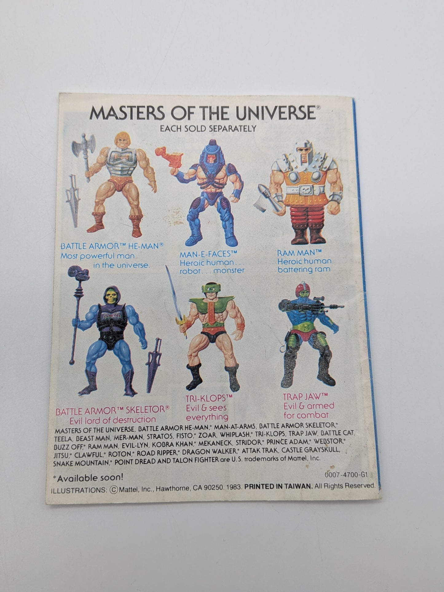 Mattel 1982 Masters of the Universe Battlecat & 1984 Battle Armor He-Man Action Figure