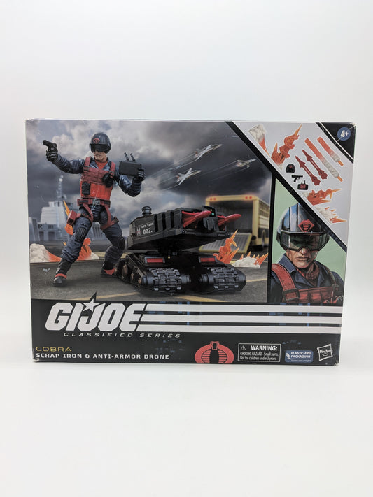 Hasbro 2023 G.I. Joe Classified Series Cobra Scrap-Iron & Anti-Armor Drone Figure