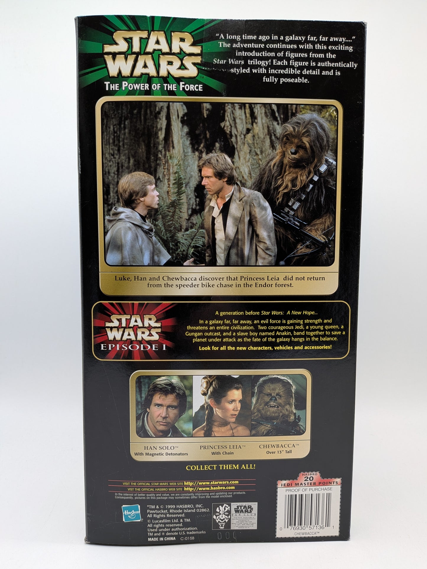 Hasbro 1999 Star Wars The Power of the Force Chewbacca 13" Figure