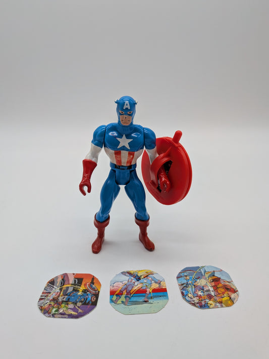 Mattel 1984 Marvel Super Heroes Secret Wars Captain America 4.5" Action Figure