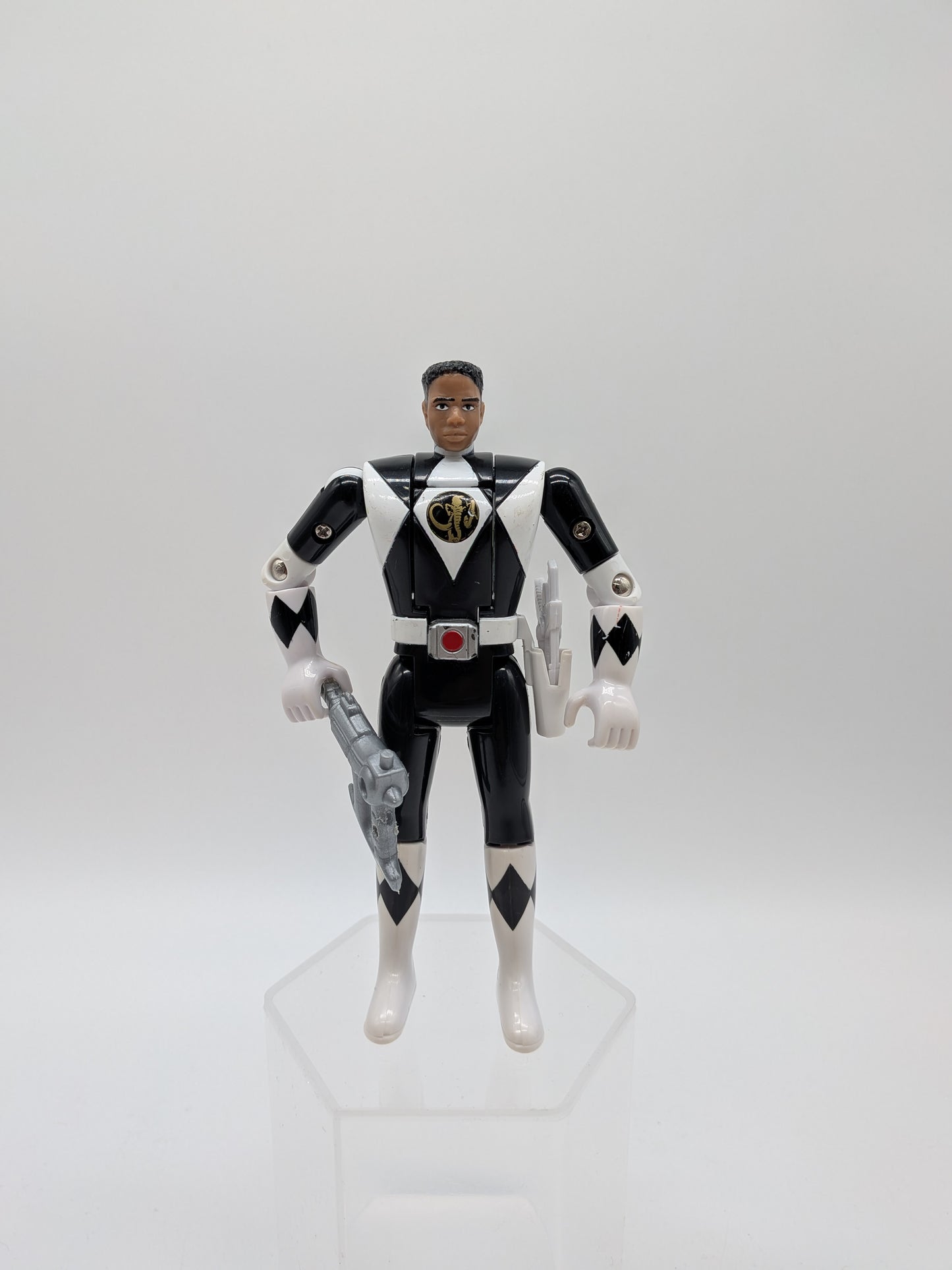 Bandai 1994 Mighty Morphin Power Rangers Auto-Morphin Series 1 Black Ranger (Zack) Action Figure
