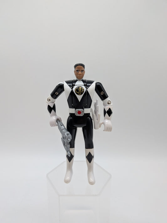 Bandai 1994 Mighty Morphin Power Rangers Auto-Morphin Series 1 Black Ranger (Zack) Action Figure
