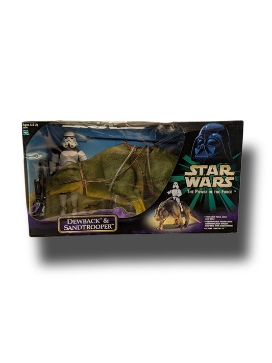 Hasbro 2000 Star Wars The Power of The Force Dewback & SandTrooper
