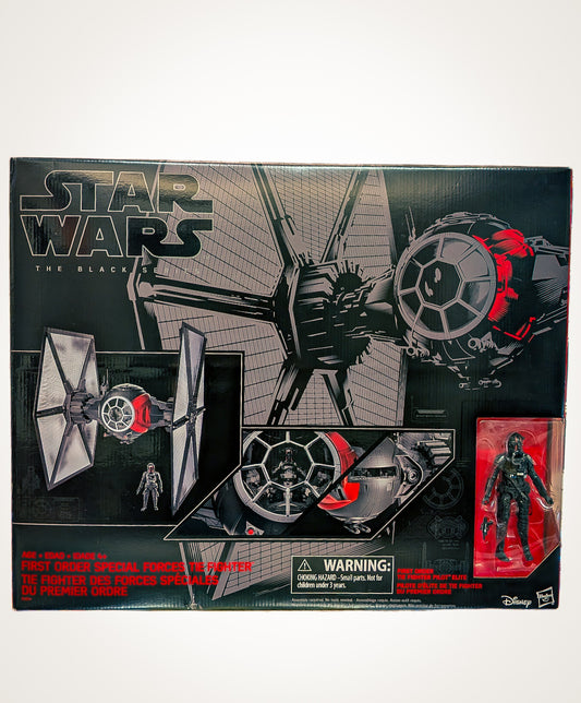 Hasbro 2015 Star Wars The Black Series First Order Special Forces Tie Fighter with First Order Tie Fighter Pilot Vehicle Set