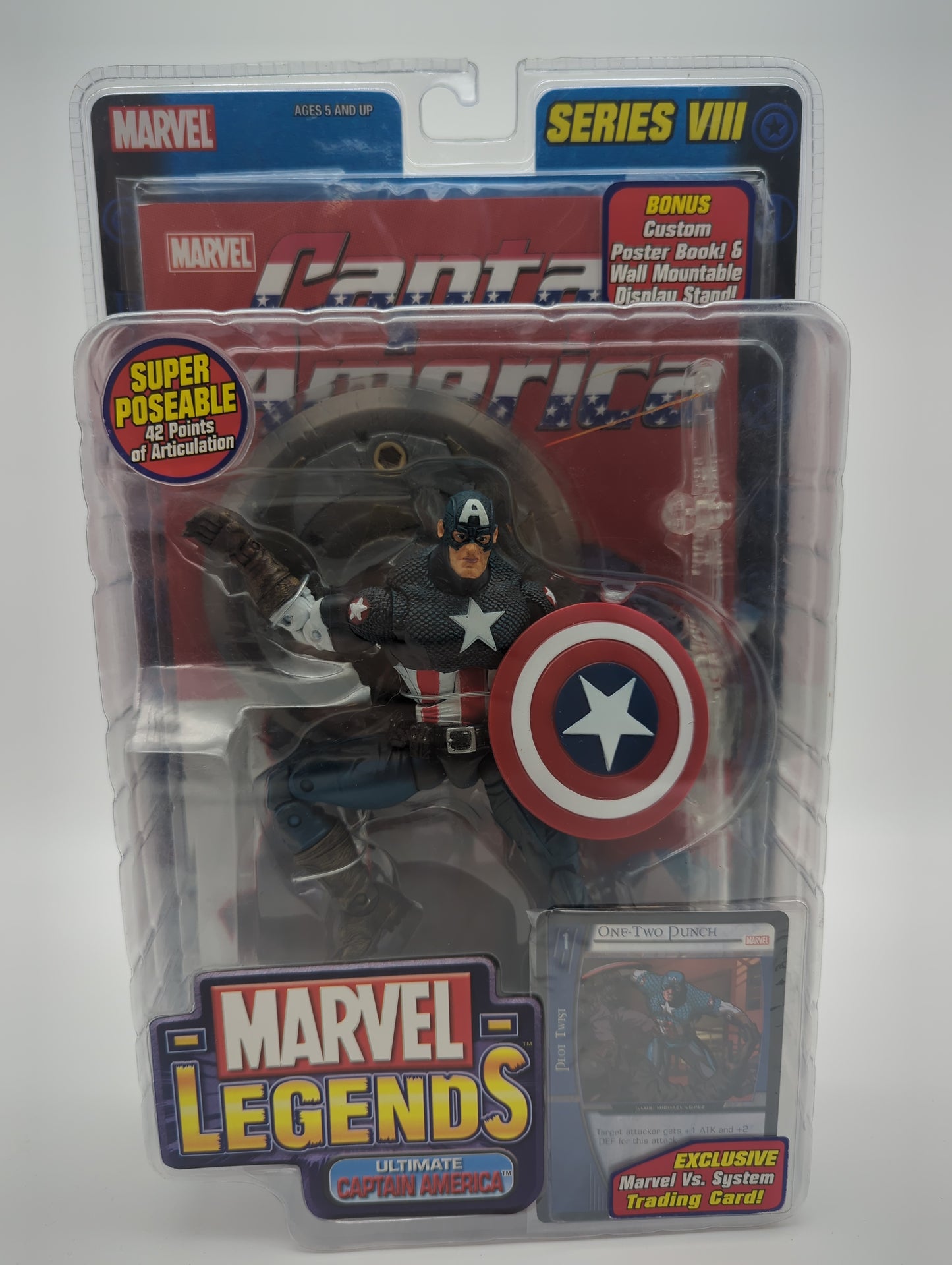 Toy Biz 2004 Marvel Legends Ultimate Captain America Action Figure with Trading Card