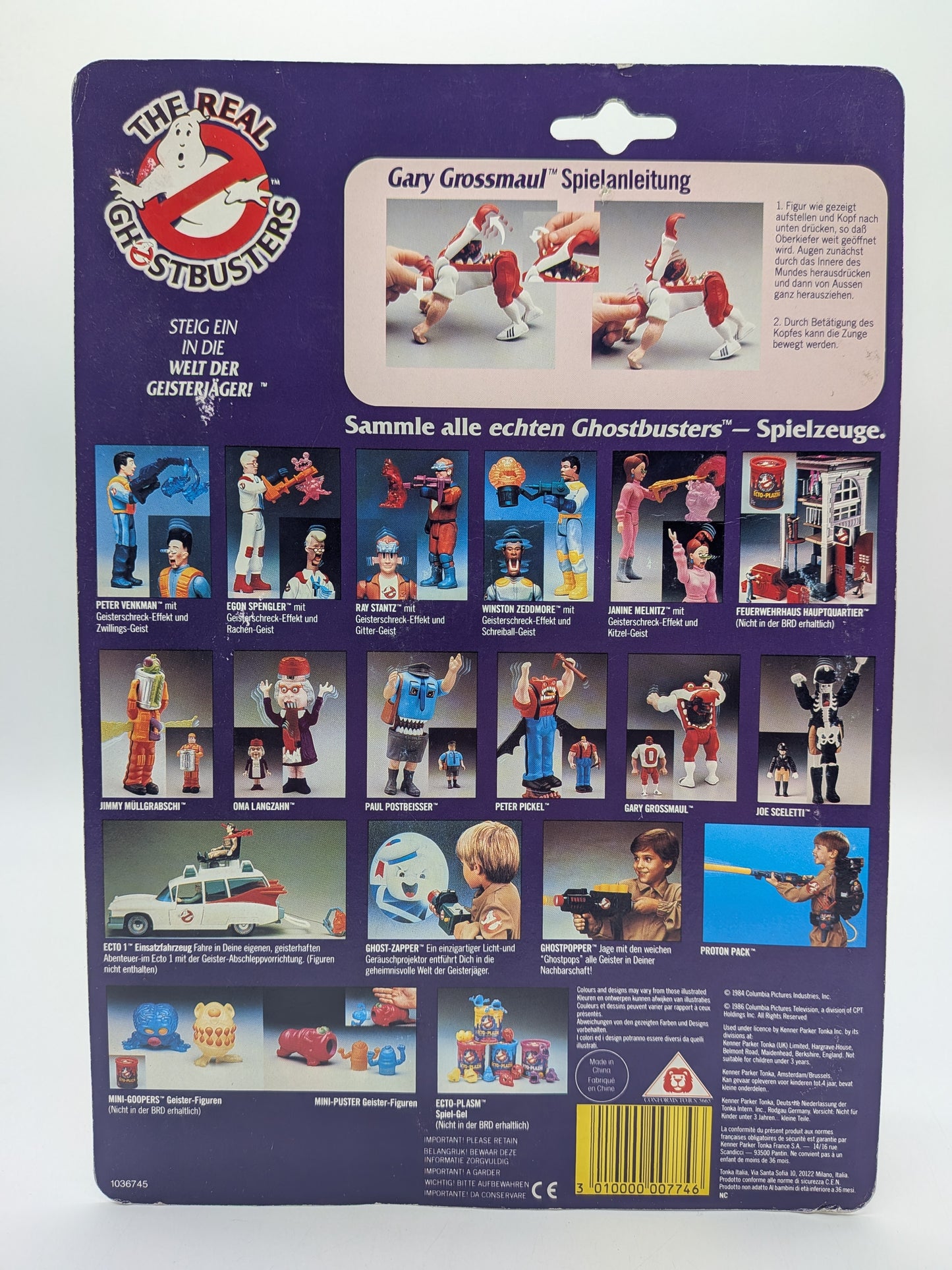 Kenner 1986 The Real Ghostbusters Spukis Gary Grossmaul Action Figure