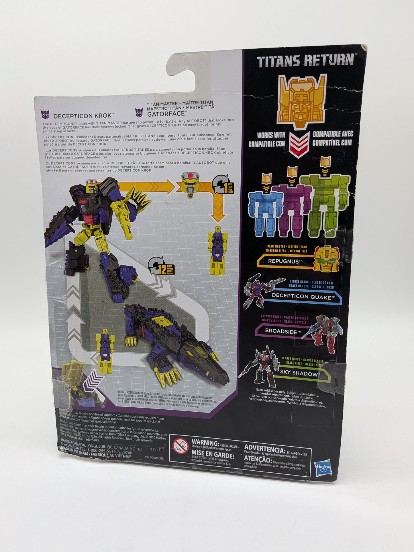 Hasbro 2016 Transformers Titans Return Gatorface & Decepticon Krok Figure