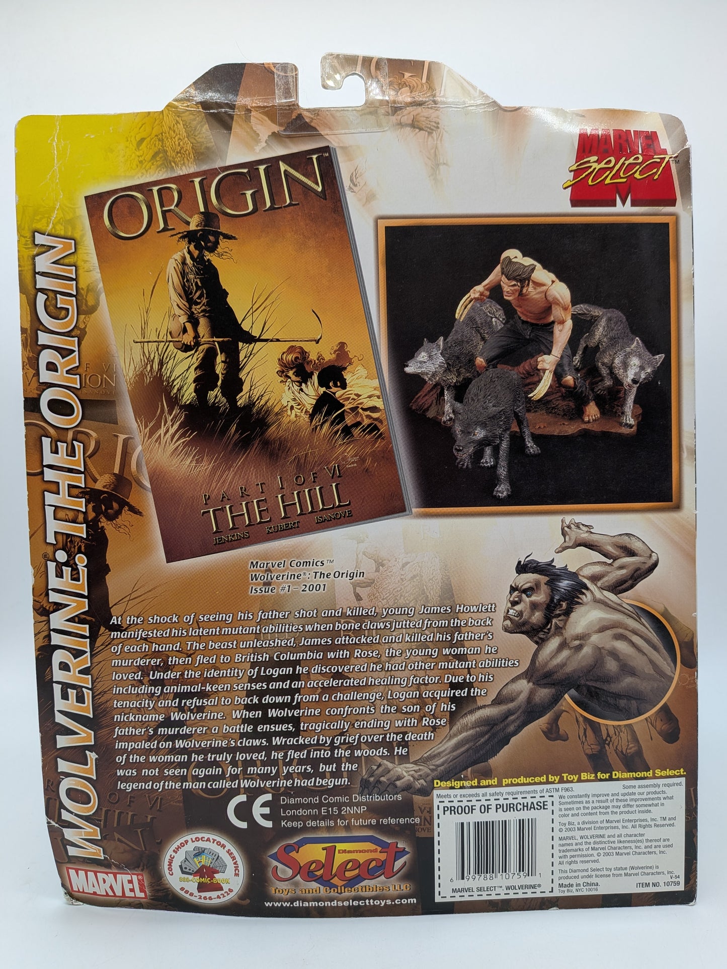 Diamond Select 2003 Marvel Select Wolverine: The Origin Action Figure