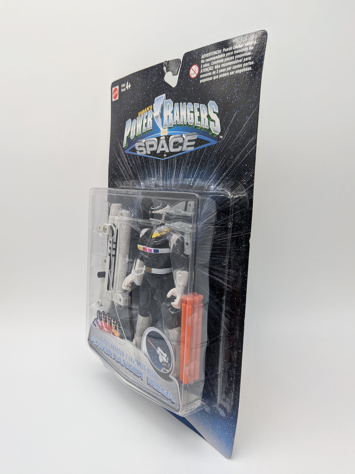 Mattel 2000 Power Rangers in Space Black Lanzador Action Figure (Latin America Version)