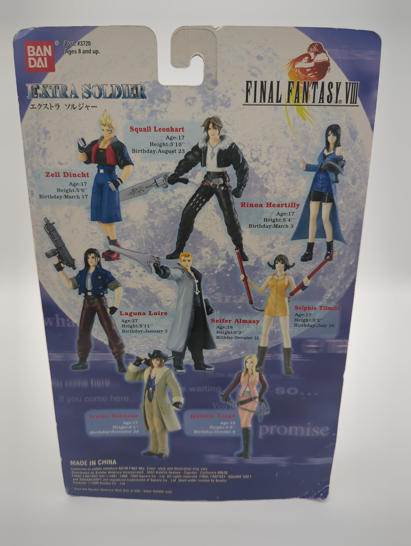 Bandai 1999 Final Fantasy VIII Irvine Kinneas Action Figure