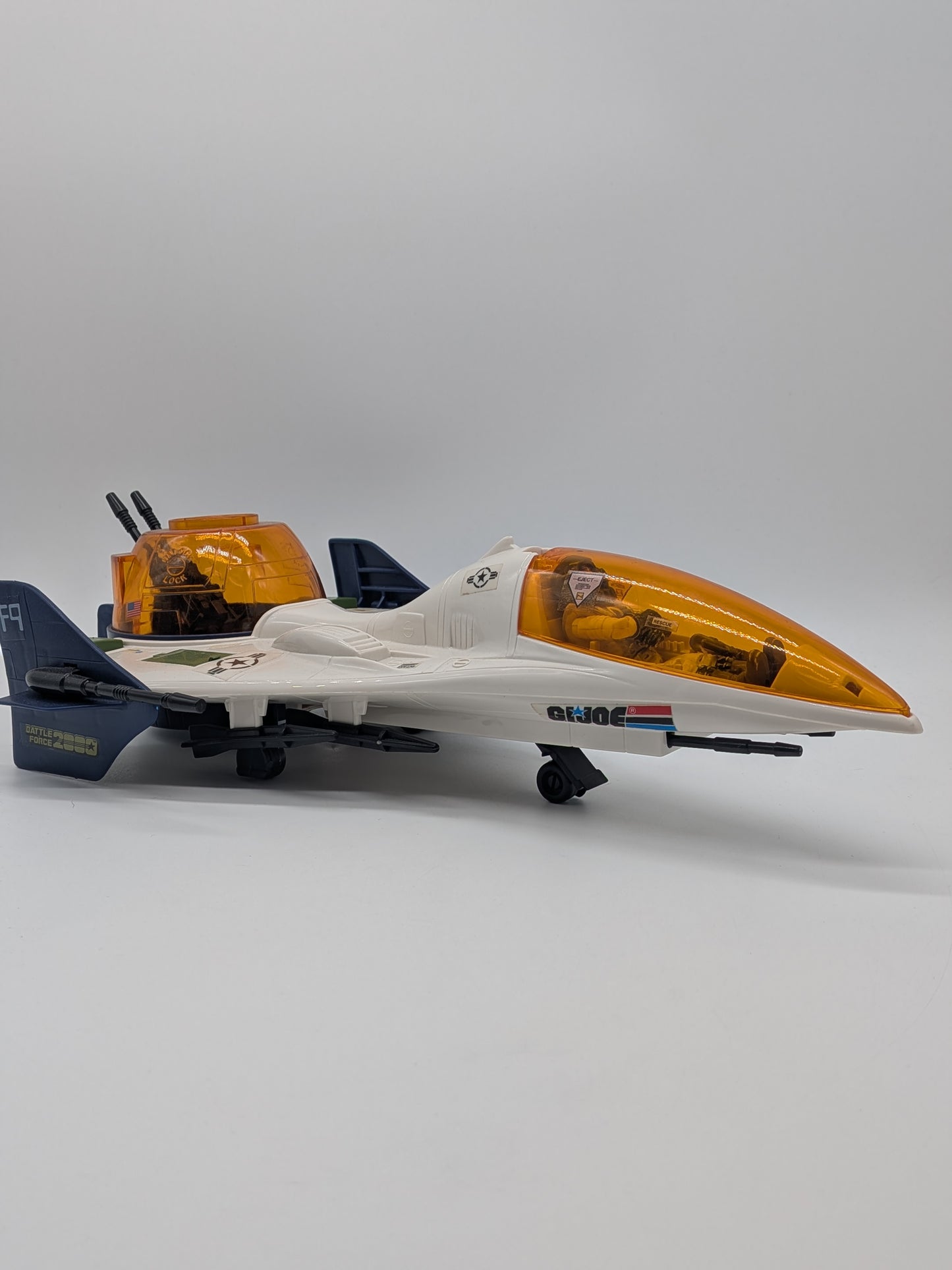 Hasbro 1987 G.I. Joe Battle Force 2000 Vector Jet w/ Maverick Pilot