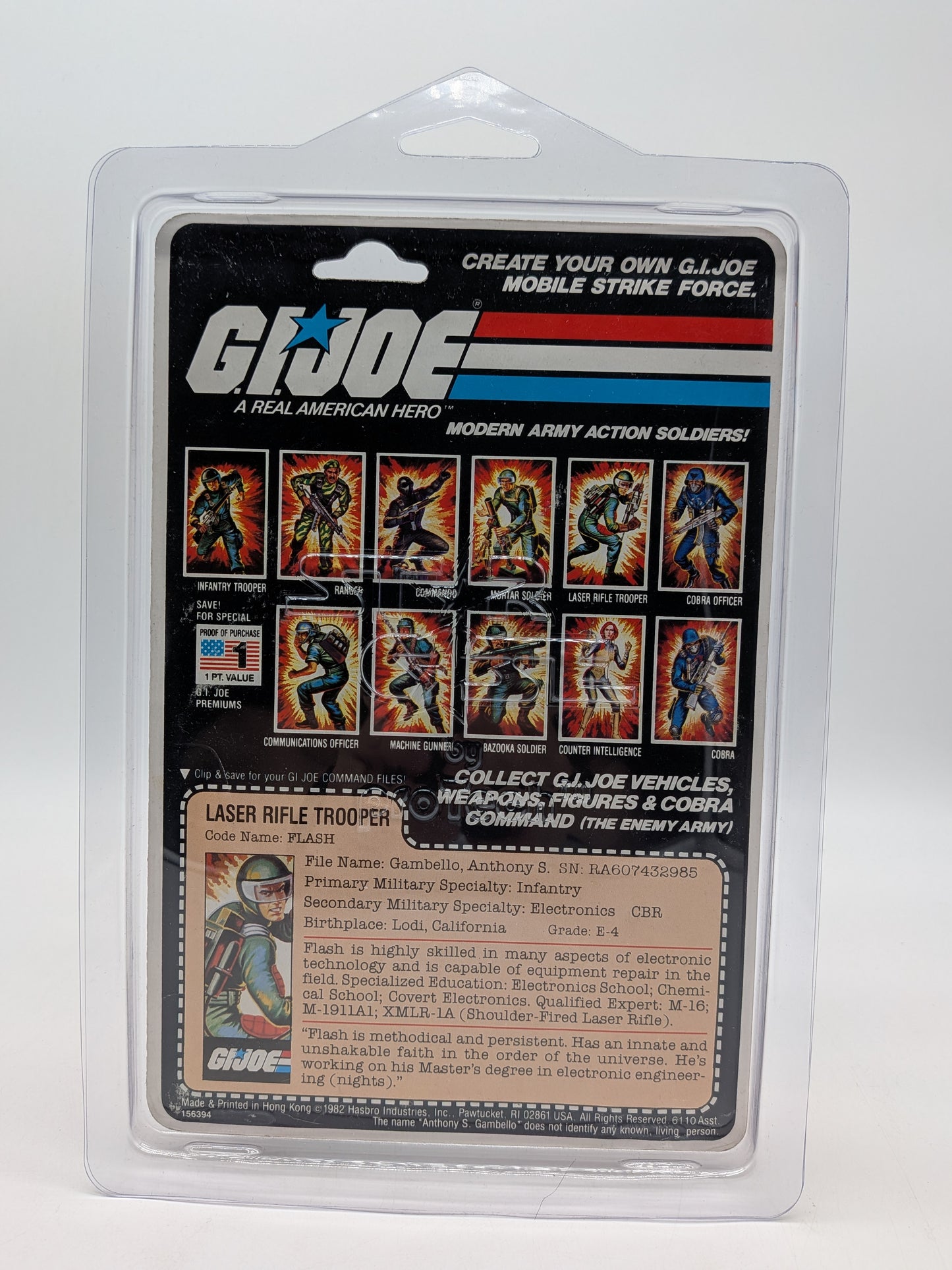 Hasbro 1982 G.I. Joe Laser Rifle Trooper Flash Action Figure