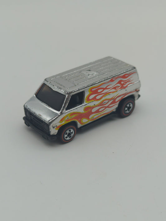 Hot Wheels 1974 Redline Super Chrome Van with Flames Loose