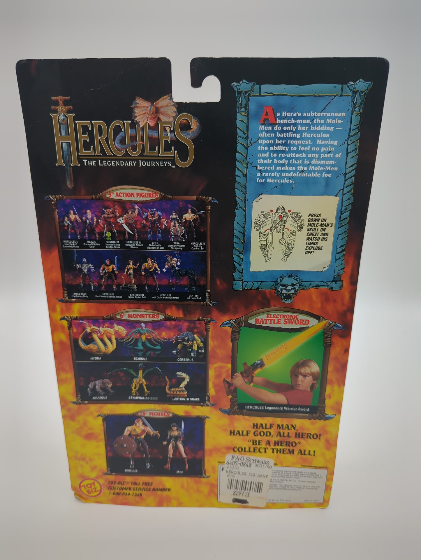 Toy Biz 1996 Hercules The Legendary Journeys Mole-Man Action Figure