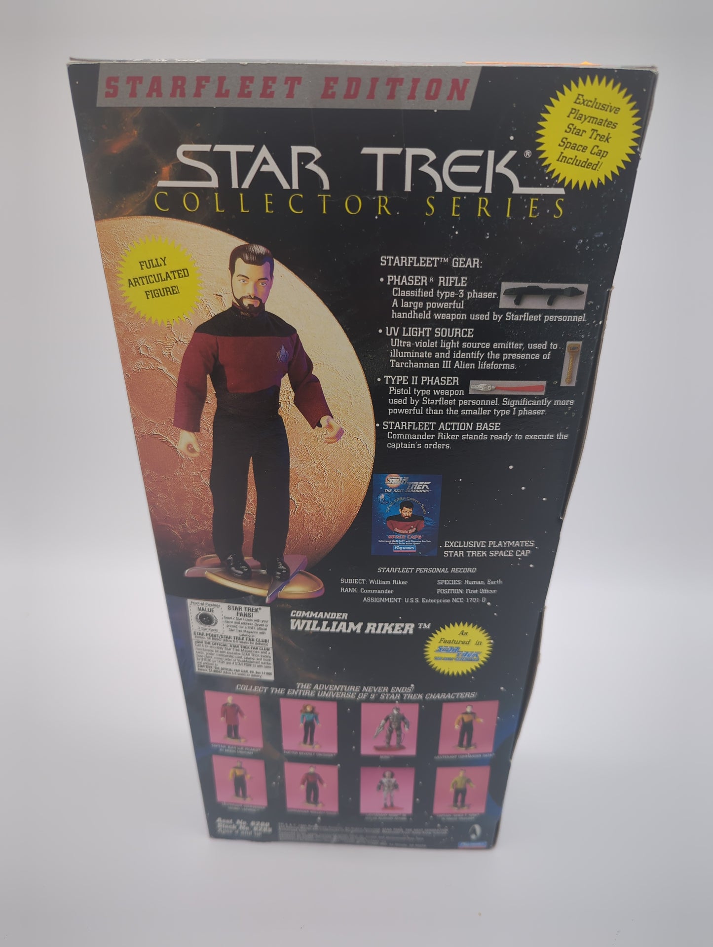 Playmates 1995 Star Trek Collector Series Commander William Riker Action Figure