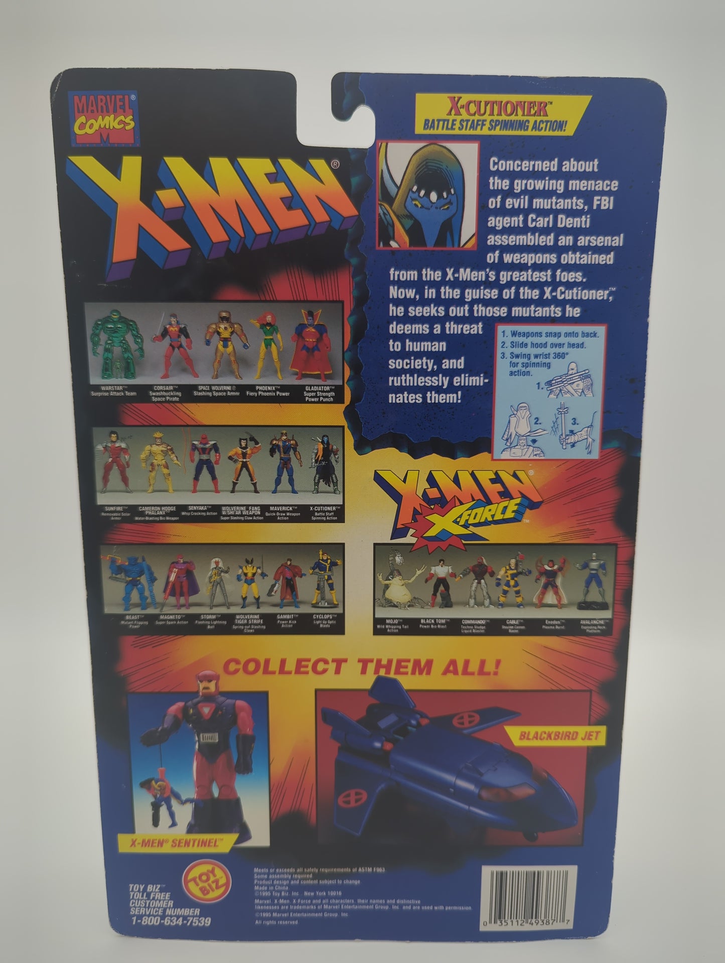 ToyBiz 1995 Mutant Genesis Series X-Men X-Cutioner Action Figure