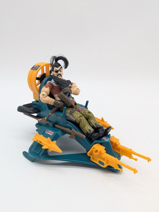 Hasbro 1987 G.I. Joe Air Skiff w/ Zanzibar Action Figure
