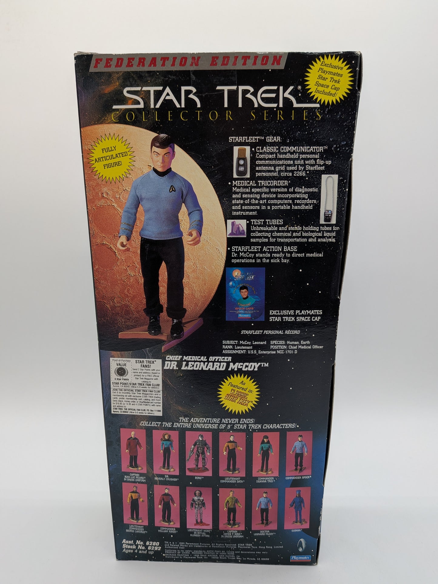 Playmates 1995 Star Trek Collector Series Dr. Leonard McCoy 9" Action Figure