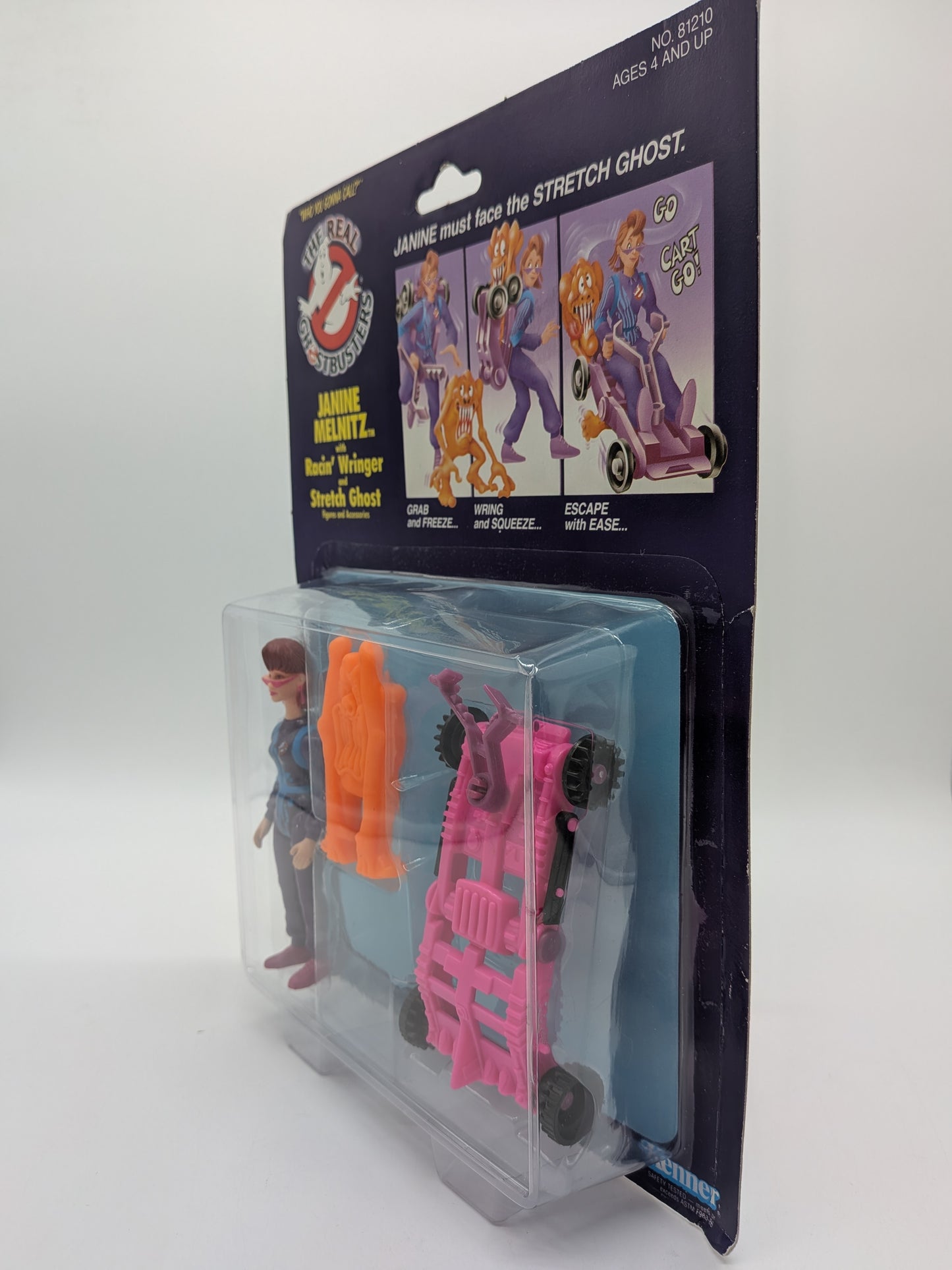Kenner 1986 The Real Ghostbusters Janine Melnitz with Racin' Wringer and Stretch Ghost Action Figure