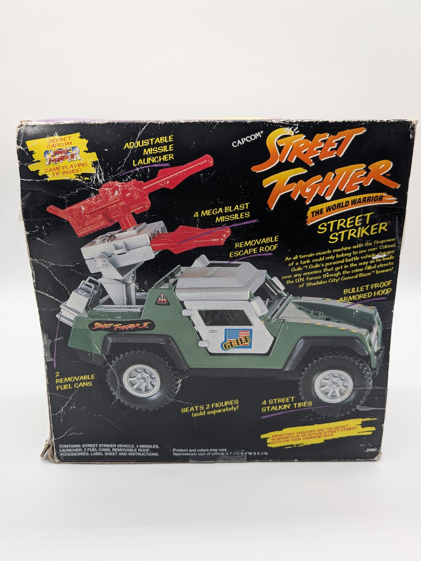 Hasbro 1993 Street Fighter The World Warrior Street Striker Vehicle
