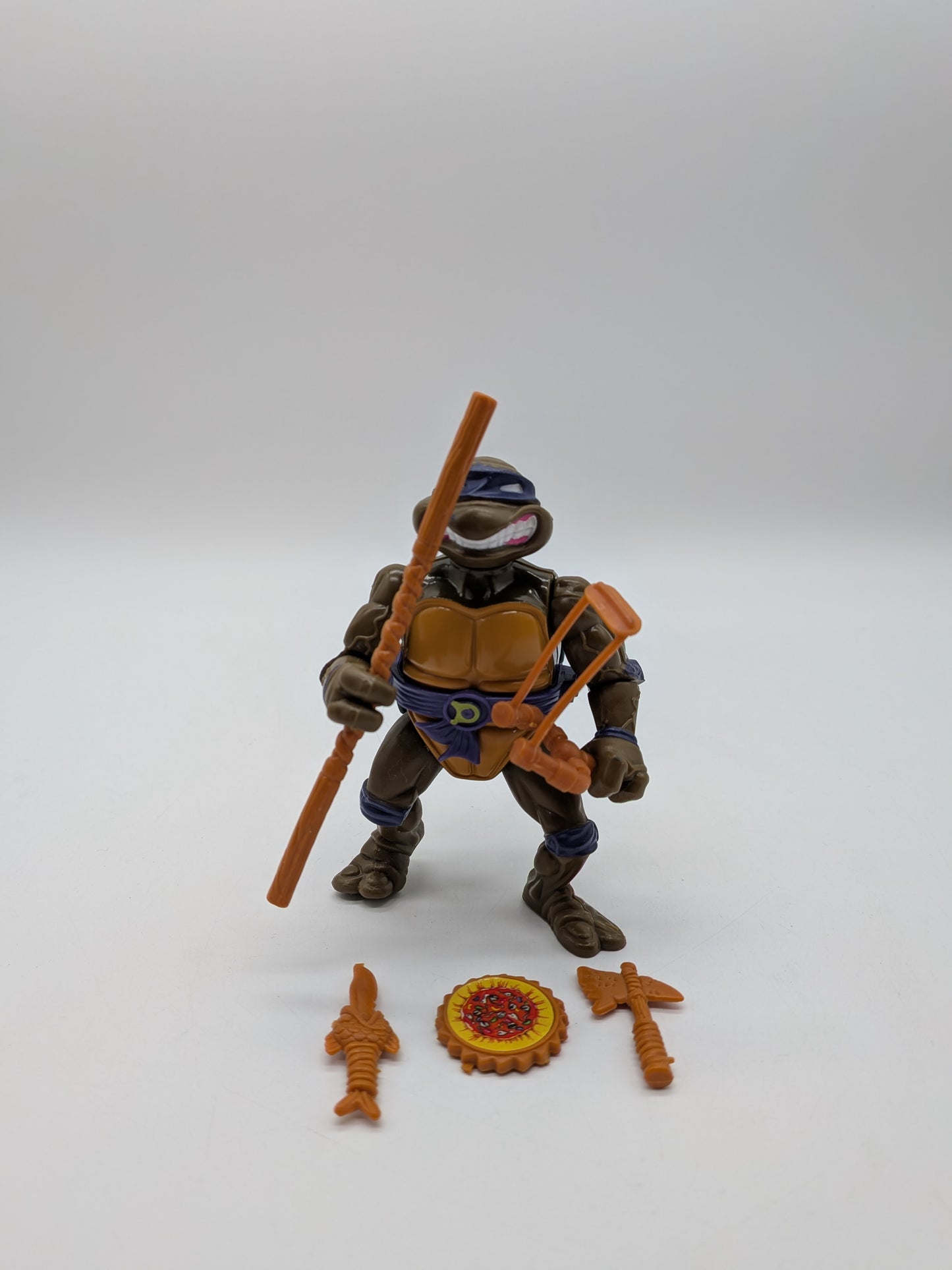 Playmates 1990 Teenage Mutant Ninja Turtles Storage Shell Donatello Action Figure