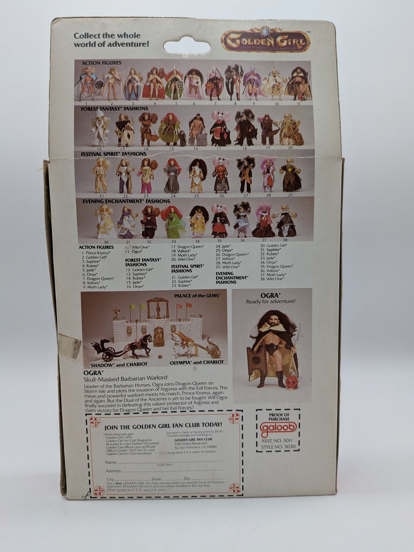 Galoob 1984 Golden Girls and the Guardians of the Gemstones Ogra Action Figure
