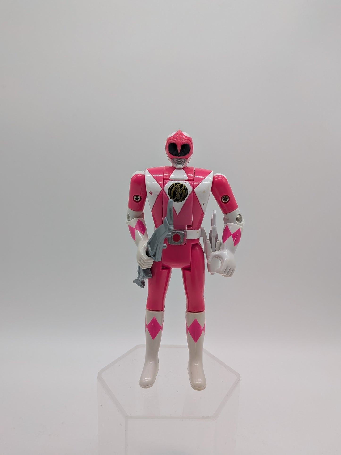 Bandai 1994 Mighty Morphin Power Rangers Auto-Morphin Series 1 Pink Ranger (Kimberly) Action Figure