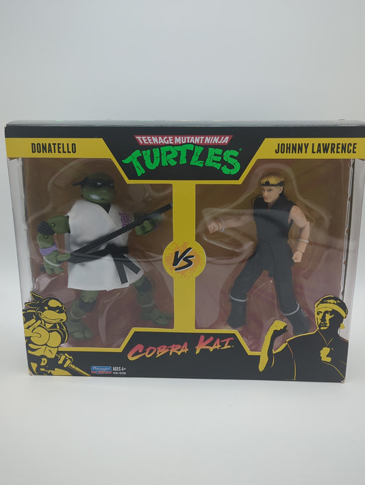 Playmates 2021 Teenage Mutant Ninja Turtles vs Cobra Kai Donatello and Johnny Lawrence Action Figures