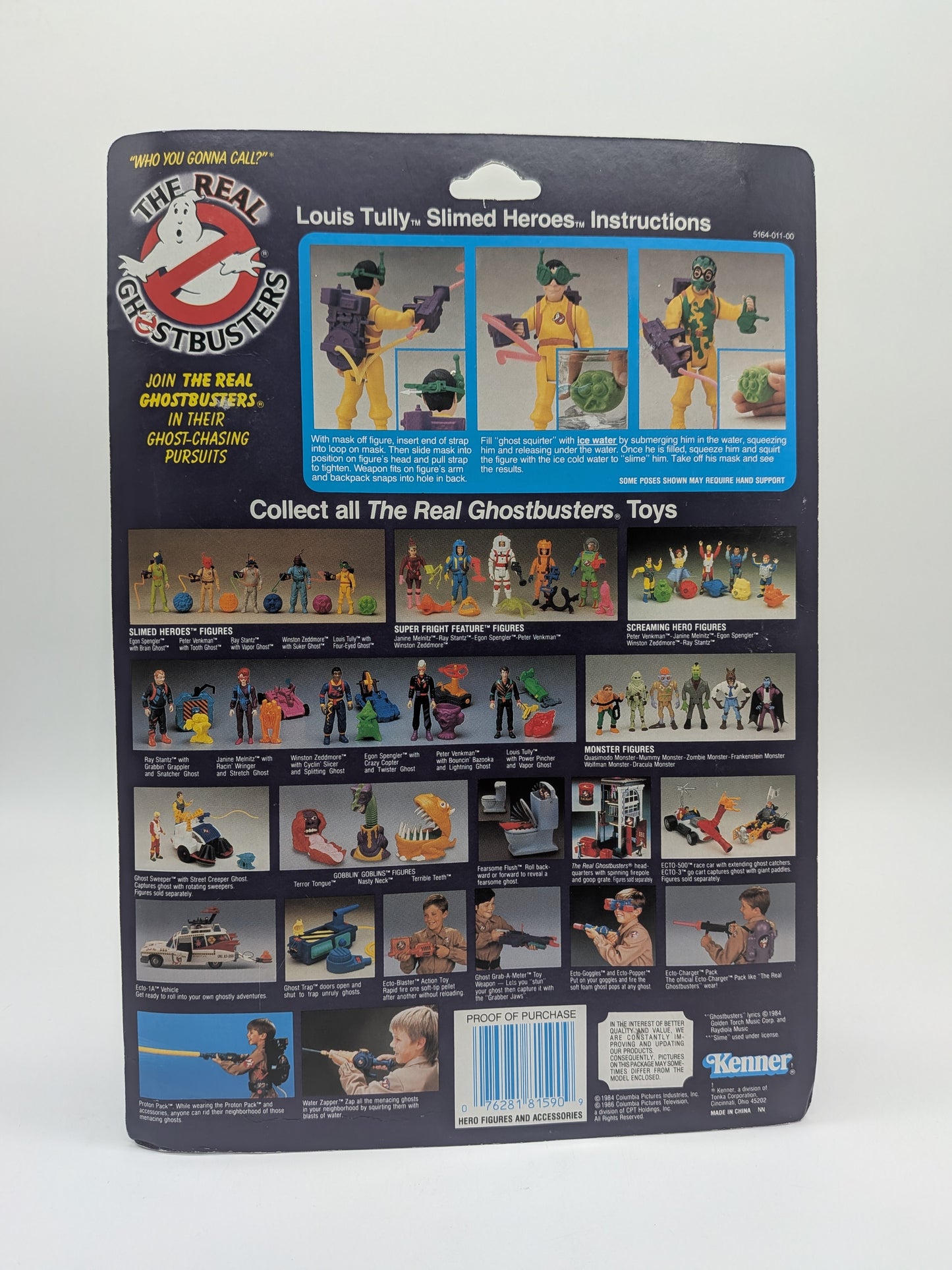 Kenner 1986 The Real Ghostbusters Slimed Heroes Louis Tully and Four-Eyed Ghost Action Figure