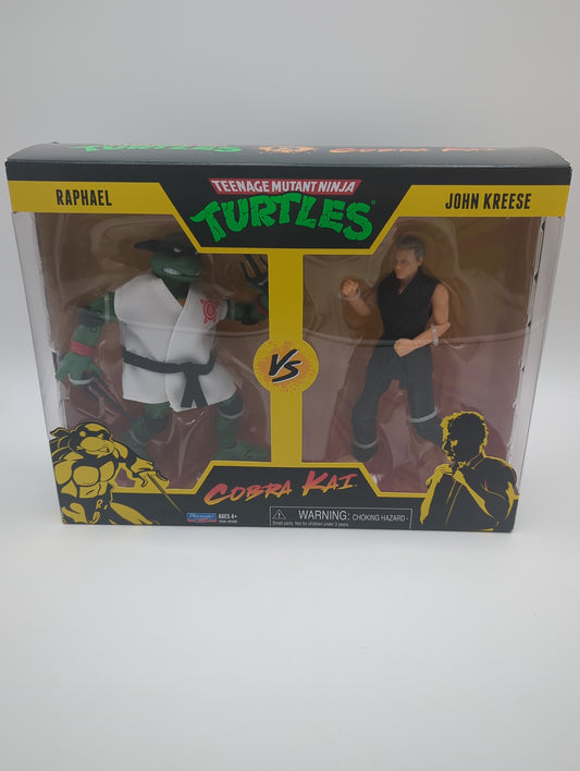 Playmates 2021 Teenage Mutant Ninja Turtles vs Cobra Kai Raphael and John Kreese Action Figures