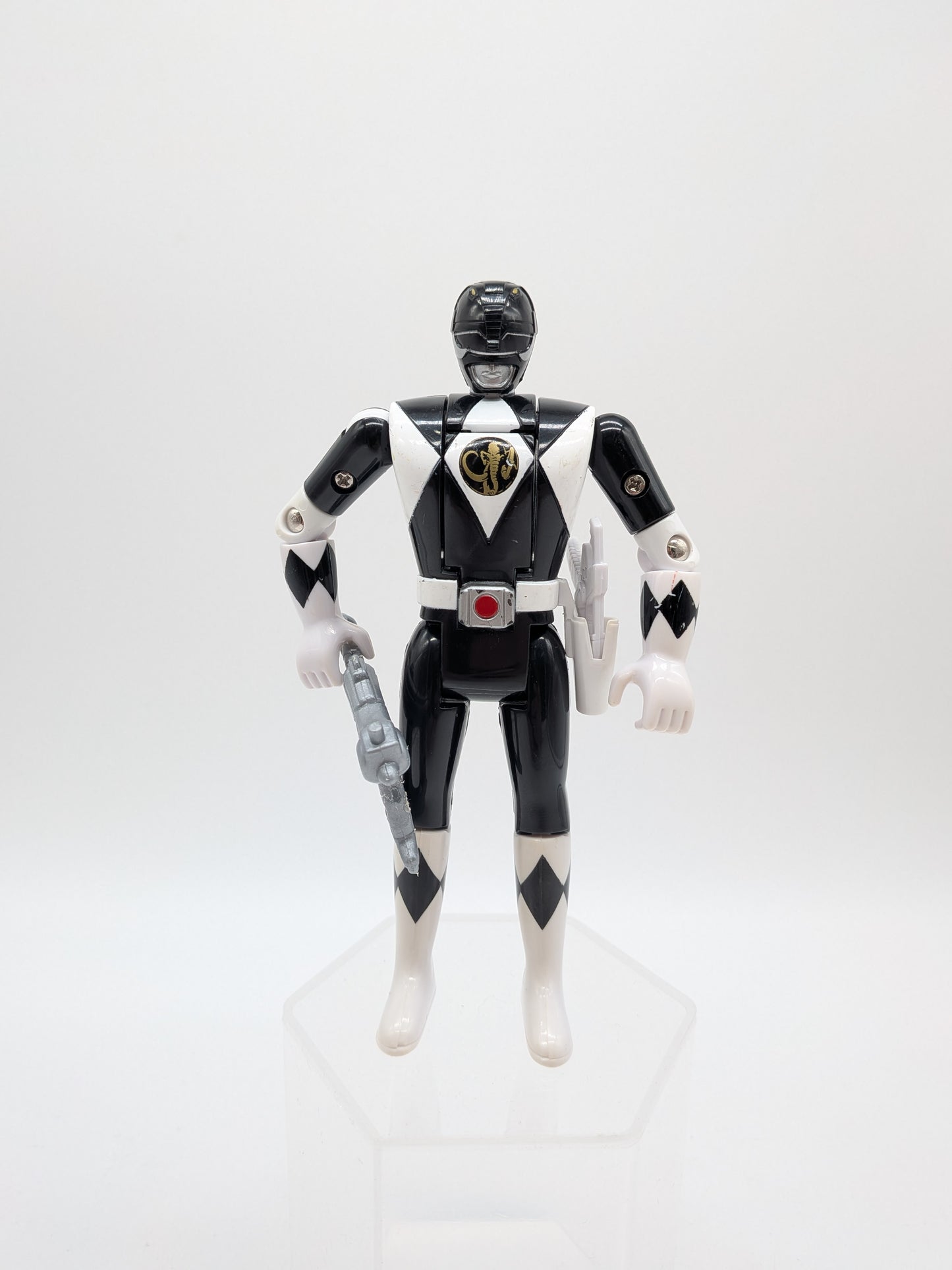 Bandai 1994 Mighty Morphin Power Rangers Auto-Morphin Series 1 Black Ranger (Zack) Action Figure