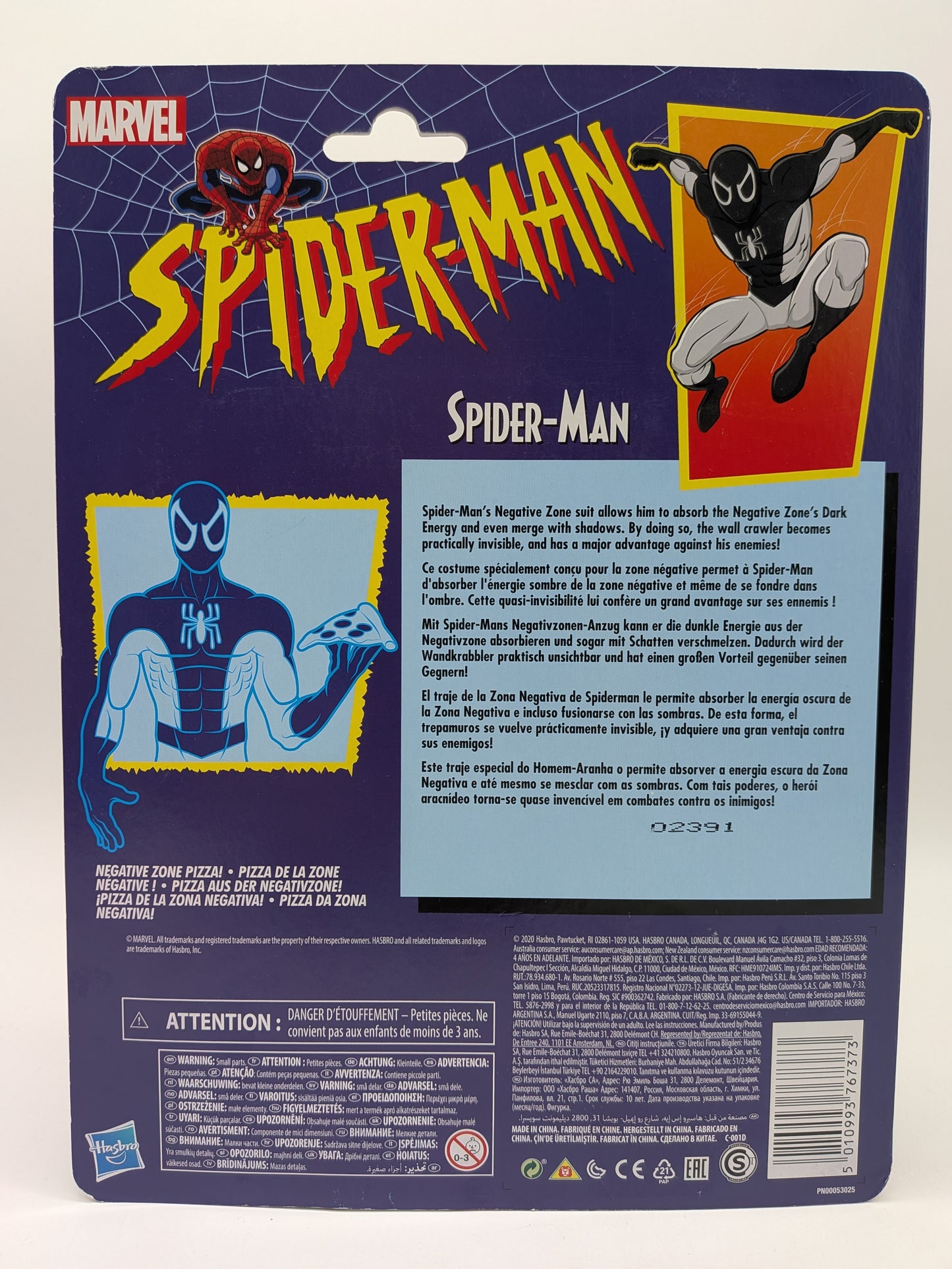 Hasbro 2020 Marvel Legends Retro Spider-Man Negative Zone Spider-Man Action Figure