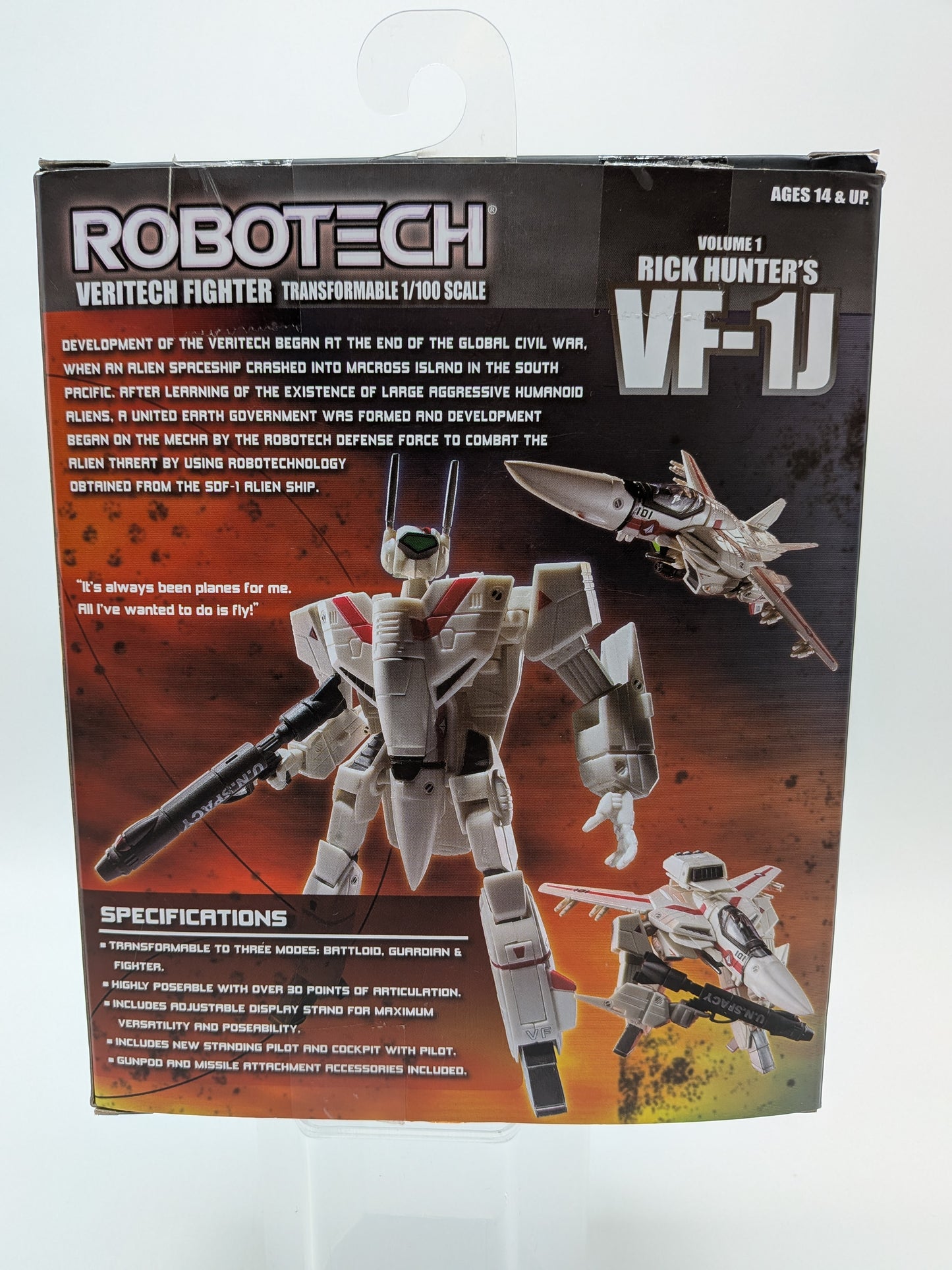 Toynami Robotech Rick Hunter's VF-1J Action Figure