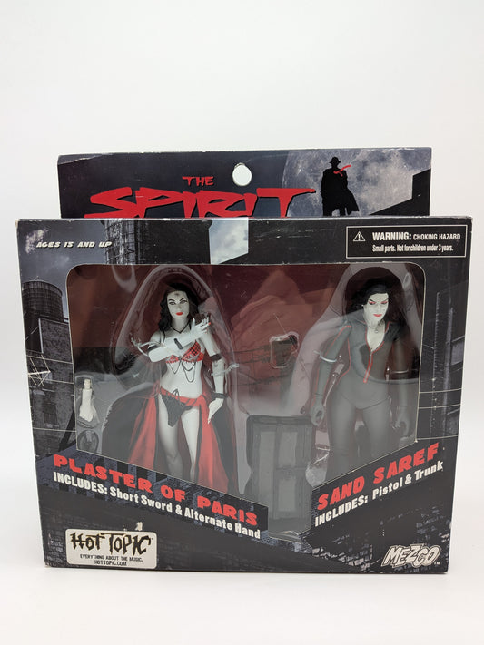 Mezco 2009 The Spirit Plaster of Paris and Sand Saref Action Figures