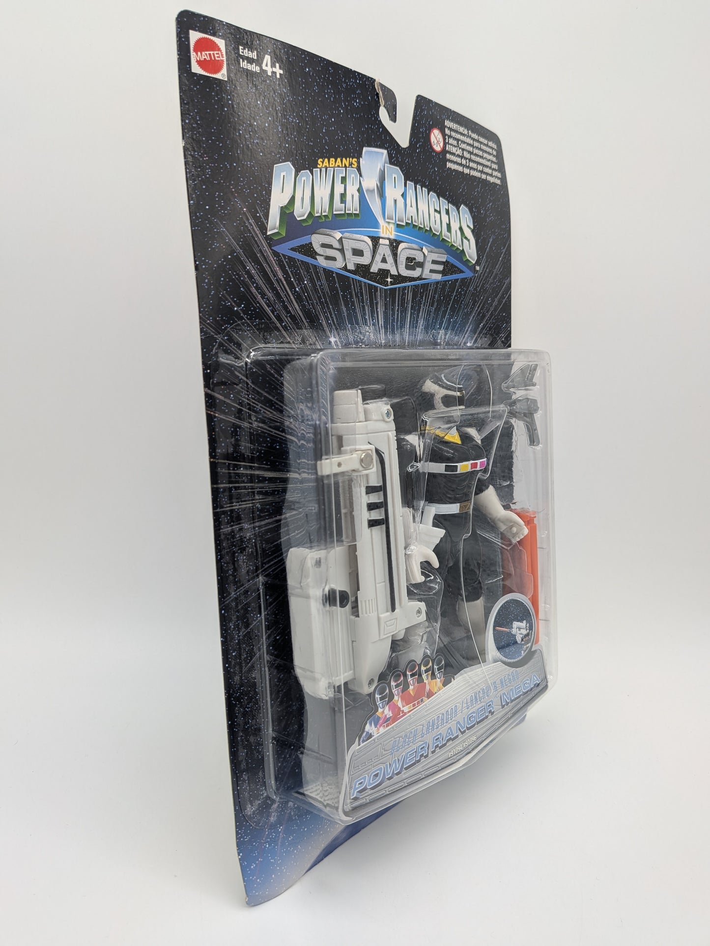 Mattel 2000 Power Rangers in Space Black Lanzador Action Figure (Latin America Version)