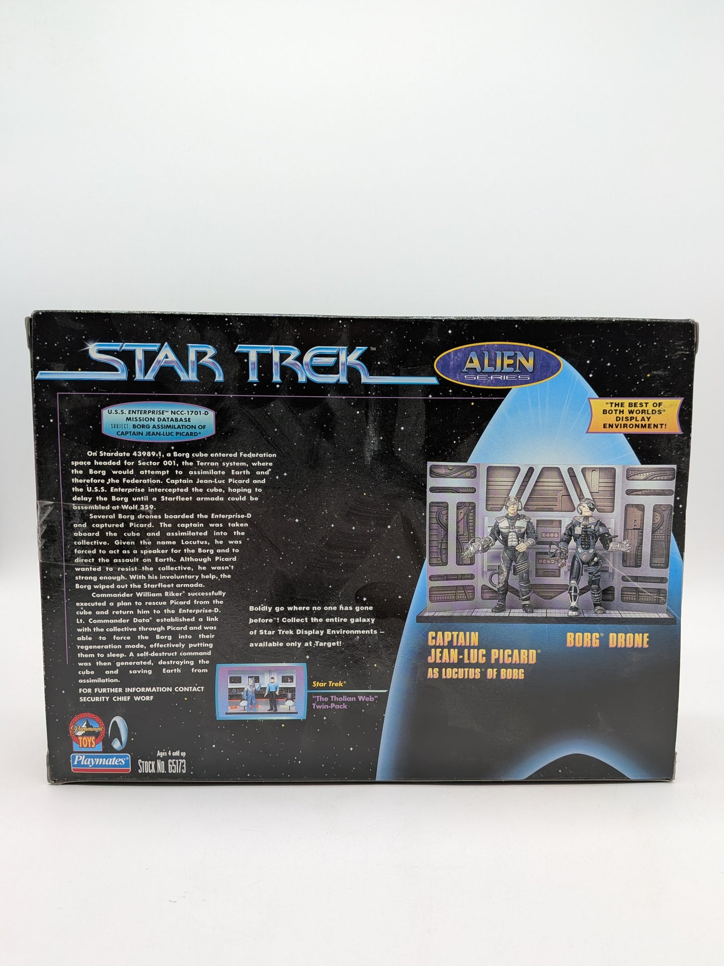 Playmates 1999 Star Trek Alien Series Borg Drone and Captain Jean-Luc Picard as Locutus of Borg Action Figures