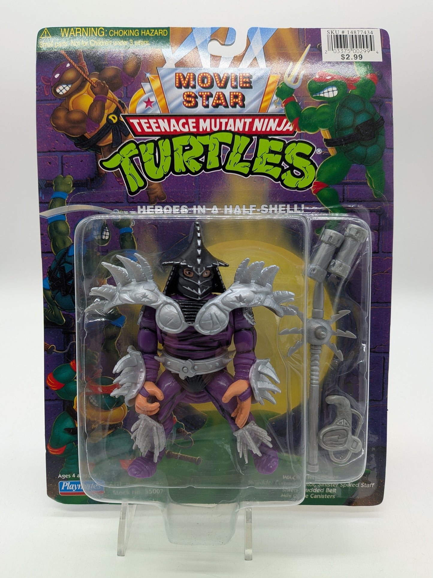 Playmates 1999 Teenage Mutant Ninja Turtles Movie Star Super Shredder Action Figure