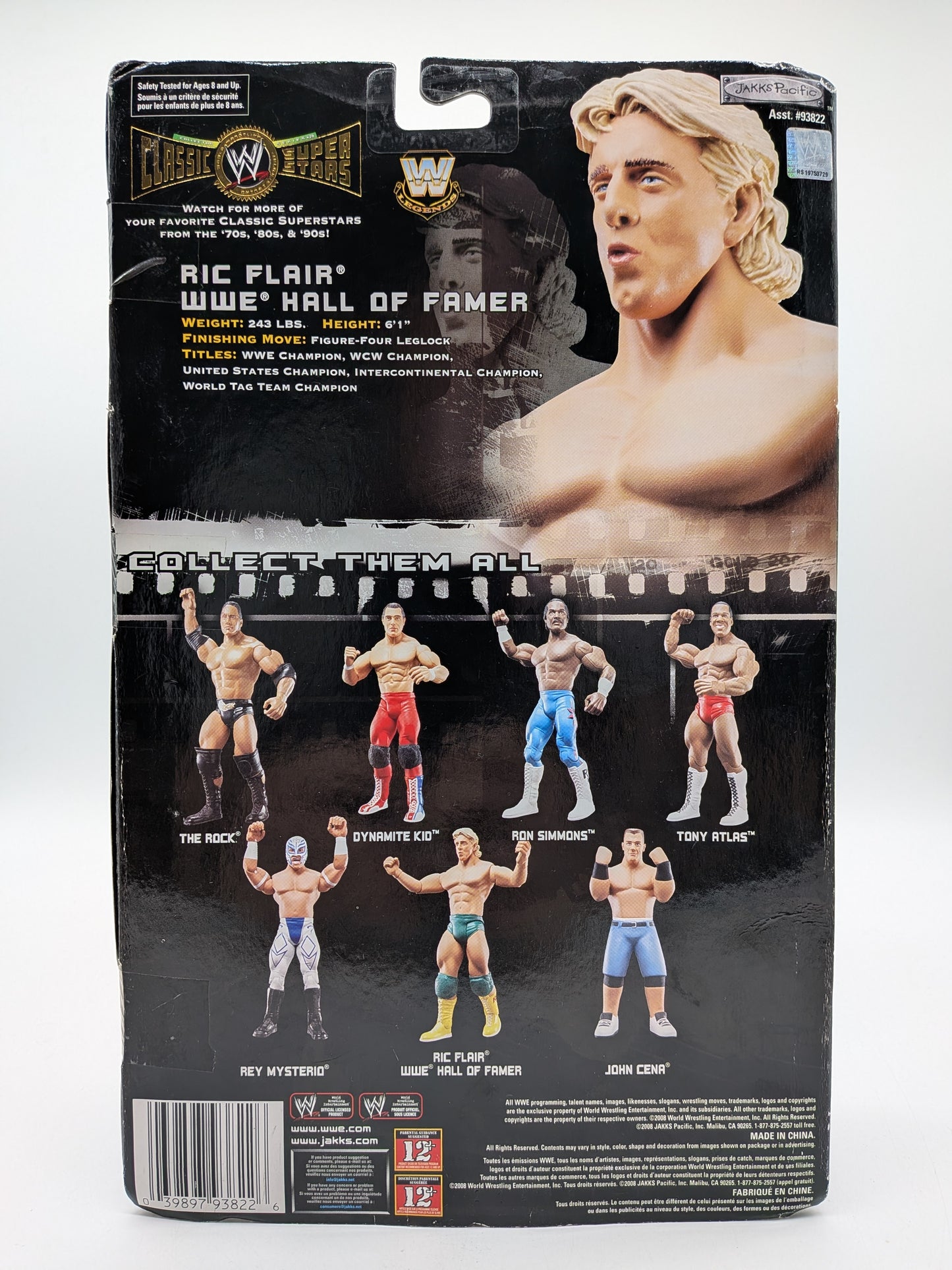 Jakk's Pacific 2008 Classic WWE Superstars Ric Flair WWE Hall of Fame Action Figure