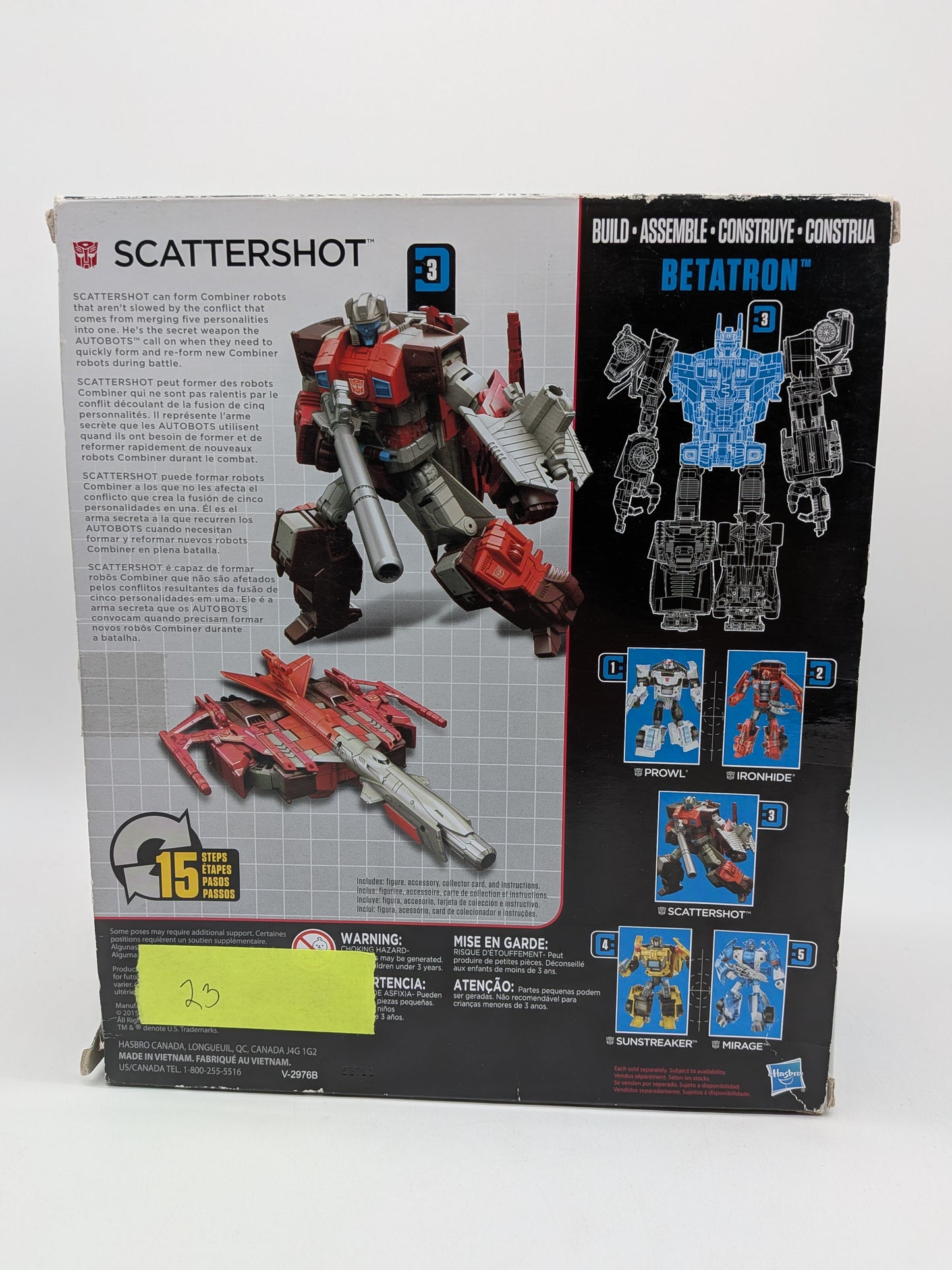 Hasbro 2015 Transformers Combiner Wars Scattershot Figure