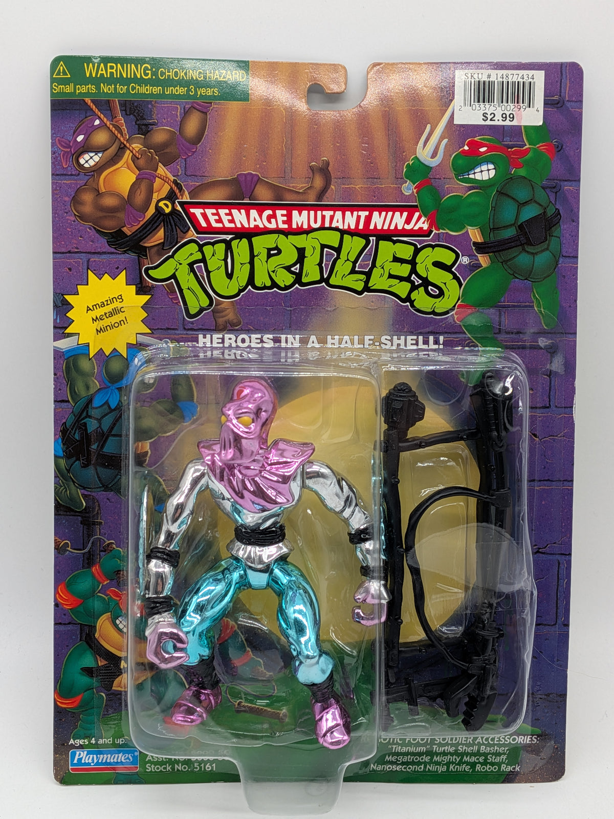 Playmates 1998 Teenage Mutant Ninja Turtles (TMNT) Robotic Foot Soldier Action Figure, photo 1 of 2