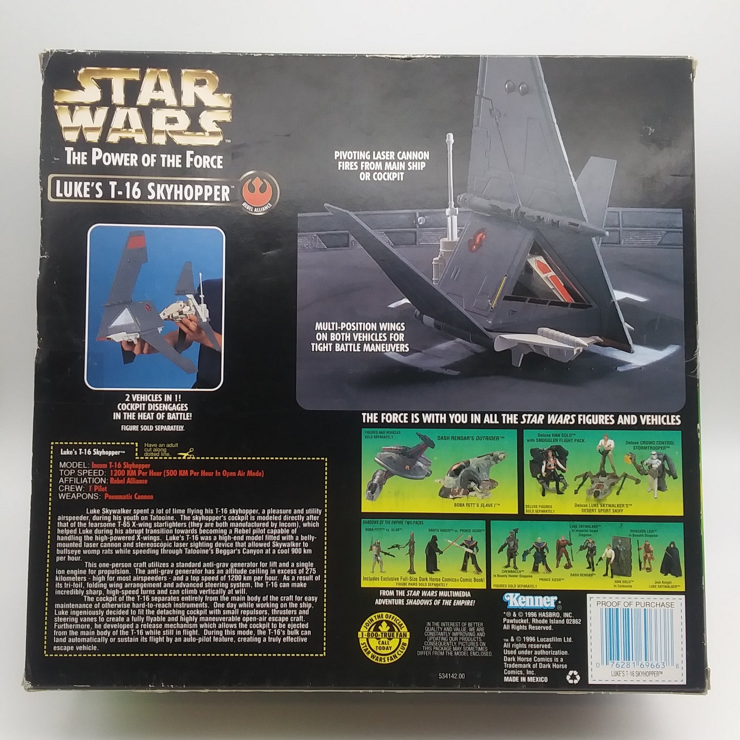 Star Wars Power of the Force Luke's T-16 Skyhopper